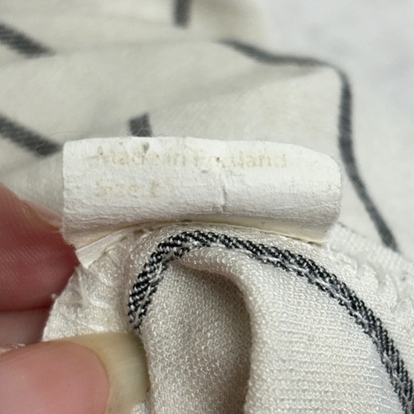 Garnish PDX Striped Blouse Cream Black M - Picture 6 of 9